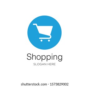 shopping cart vector logo concept design template