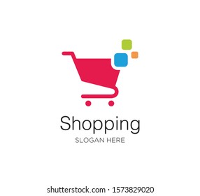 shopping cart vector logo concept design template