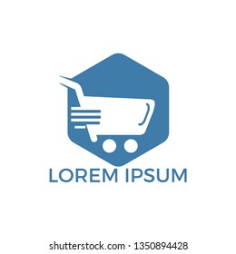 Shopping cart vector logo design. Shopping logo design. On-line shopping app icon. 