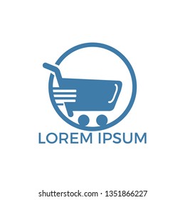 Shopping cart vector logo design. Shopping logo design. On-line shopping app icon. 