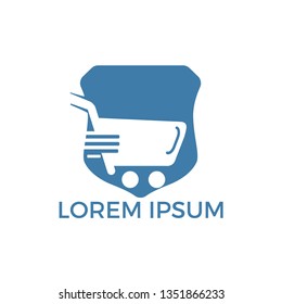 Shopping cart vector logo design. Shopping logo design. On-line shopping app icon. 