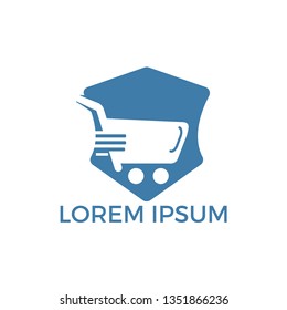Shopping cart vector logo design. Shopping logo design. On-line shopping app icon. 