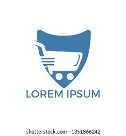 Shopping cart vector logo design. Shopping logo design. On-line shopping app icon. 