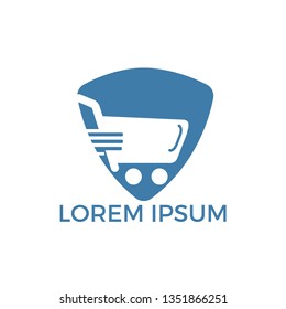 Shopping cart vector logo design. Shopping logo design. On-line shopping app icon. 