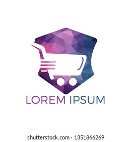 Shopping cart vector logo design. Shopping logo design. On-line shopping app icon. 