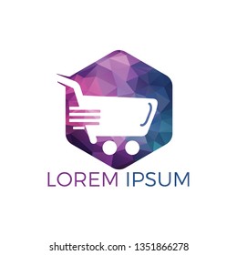 Shopping cart vector logo design. Shopping logo design. On-line shopping app icon. 