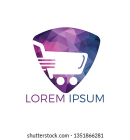 Shopping cart vector logo design. Shopping logo design. On-line shopping app icon. 