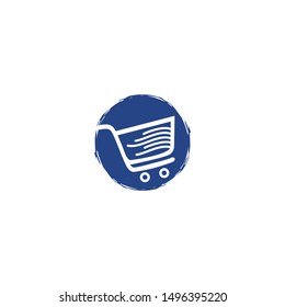 Shopping cart vector logo design. Shopping logo design. On-line shopping app icon.	