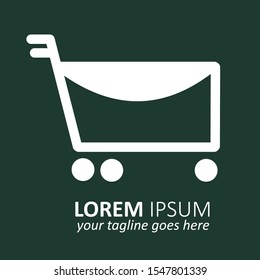 shopping cart vector logo design