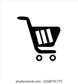 arte de diseño de logotipo vectorial de carrito de compras