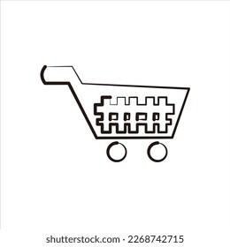 shopping cart vector logo design arts