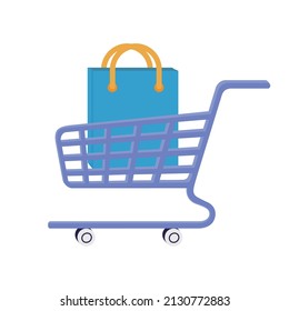 A shopping cart vector material