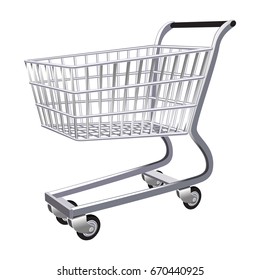 Shopping Cart vector on white background