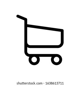 shopping cart  -vector. Premium Quality, white background. perfect shopping cart icon. web site and mobile design icon. 