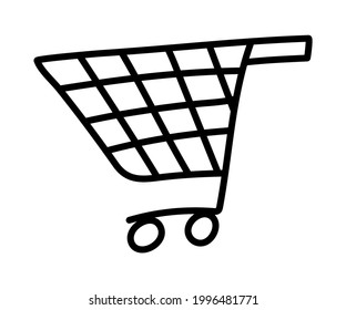 vector del carro de la compra. ilustración simple del carro de la compra