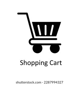 Shopping Cart Vector   solid Icons. Simple stock illustration stock