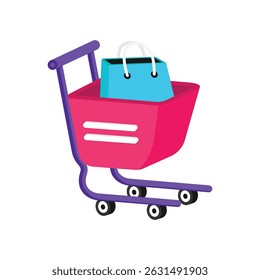 Icono de estilo de Vector de Carrito de compras. Archivo Eps 10