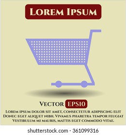 Símbolo vector del carro de compras