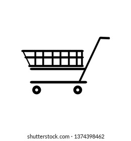 Shopping cart. Vector work for icons on sales sites.