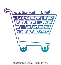 shopping cart with vegetables