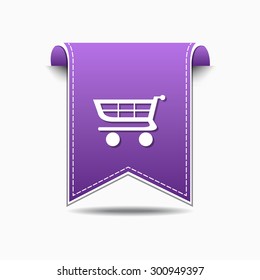 Shopping Cart Violet Vector Icon Design