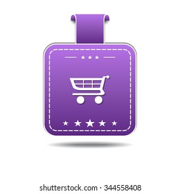 Shopping Cart Violet Vector Icon Design