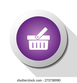 Shopping cart, web icon. Vector design