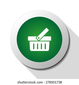 Shopping cart, web icon. Vector design