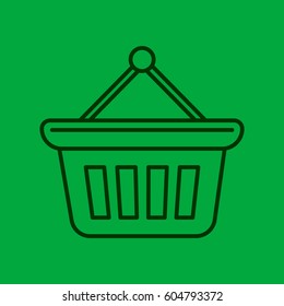 shopping cart web icon. vector design