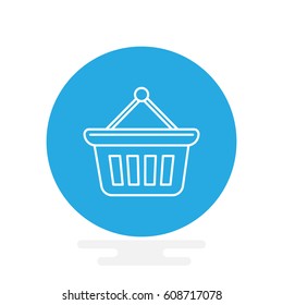 shopping cart web icon. vector design