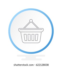 shopping cart web icon. vector design