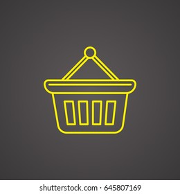 shopping cart web icon. vector design