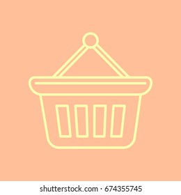 shopping cart web icon. vector design