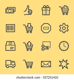 Shopping cart web icons