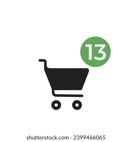 shopping cart for websites, number of purchases in cart png