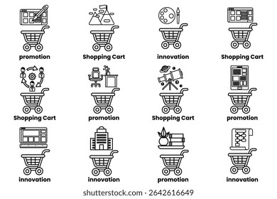Shopping cart with a white background. The cart is full of items. The cart is being used for shopping