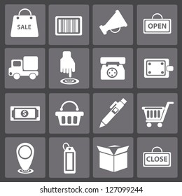Shopping cart,icon set,vector