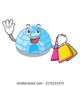Shopping cartoon dome igloo ice house snow
