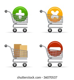 shopping carts icons