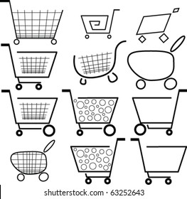 Shopping carts icons