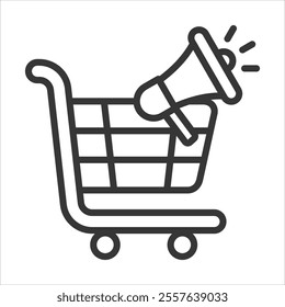 Shopping Carts Outline Icon Vector Illustration