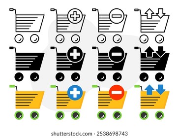 Shopping Carts pack Vector Design
