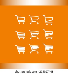 Shopping carts sign icon, vector illustration. Flat design style