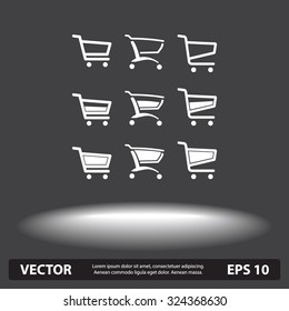 Shopping carts sign icon, vector illustration. Flat design style