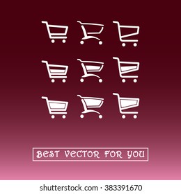 Shopping carts sign icon, vector illustration. Flat design style