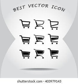 Shopping carts sign icon, vector illustration. Flat design style
