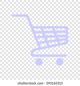 Shopping carts sign. Vector. Periwinkle icon on transparent background.