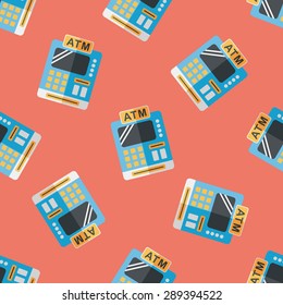 shopping cash register flat icon,eps10 seamless pattern background