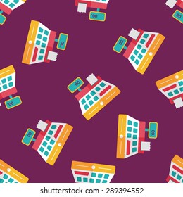shopping cash register flat icon,eps10 seamless pattern background