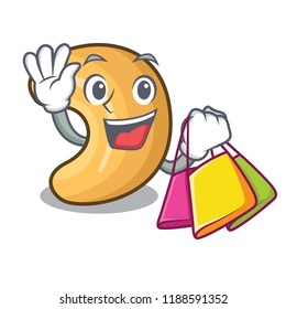 Shopping cashew nut salty roasted on cartoon